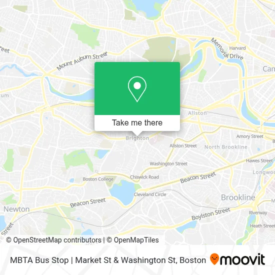 MBTA Bus Stop | Market St & Washington St map