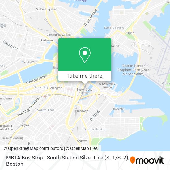 MBTA Bus Stop - South Station Silver Line (SL1 / SL2) map