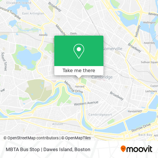 MBTA Bus Stop | Dawes Island map