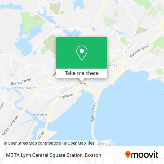 Mapa de MBTA Lynn Central Square Station