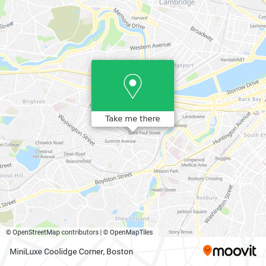 Mapa de MiniLuxe Coolidge Corner