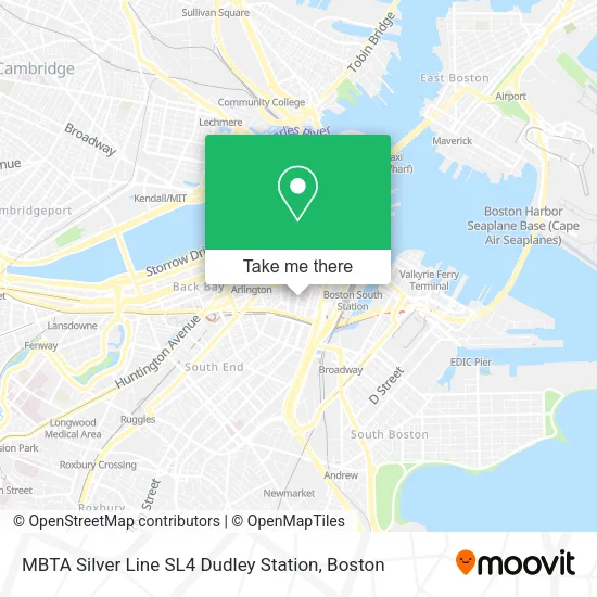 MBTA Silver Line SL4 Dudley Station map