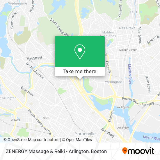 Mapa de ZENERGY Massage & Reiki - Arlington