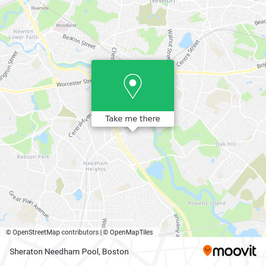 Sheraton Needham Pool map