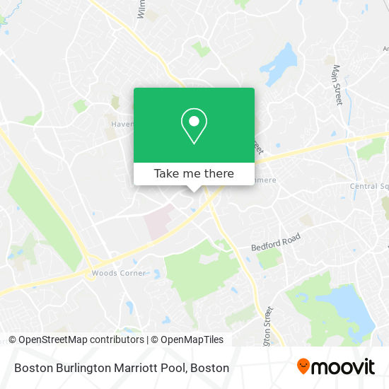 Mapa de Boston Burlington Marriott Pool