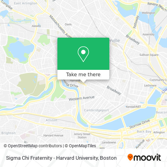 Sigma Chi Fraternity - Harvard University map