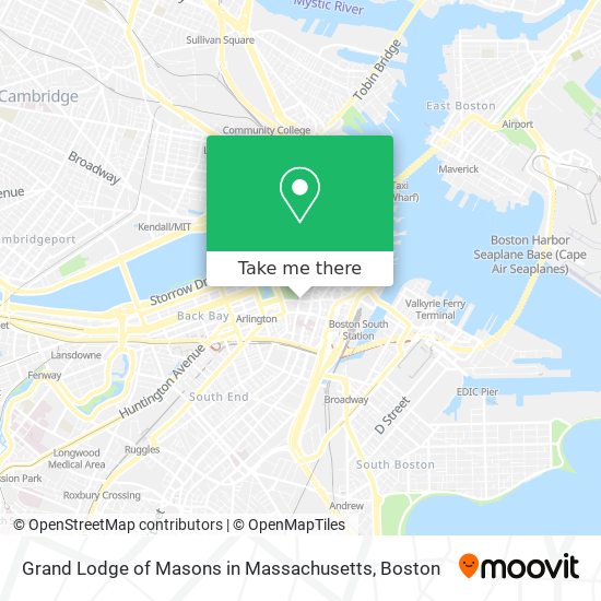 Mapa de Grand Lodge of Masons in Massachusetts