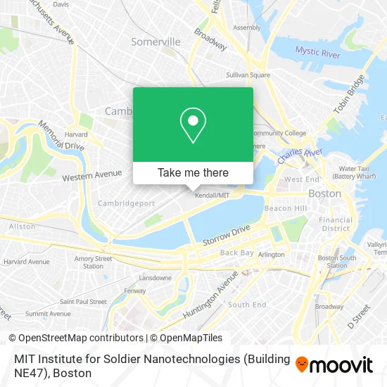 Mapa de MIT Institute for Soldier Nanotechnologies (Building NE47)
