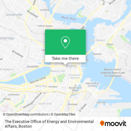 The Executive Office of Energy and Environmental Affairs map