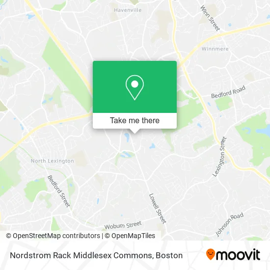 Nordstrom Rack Middlesex Commons map