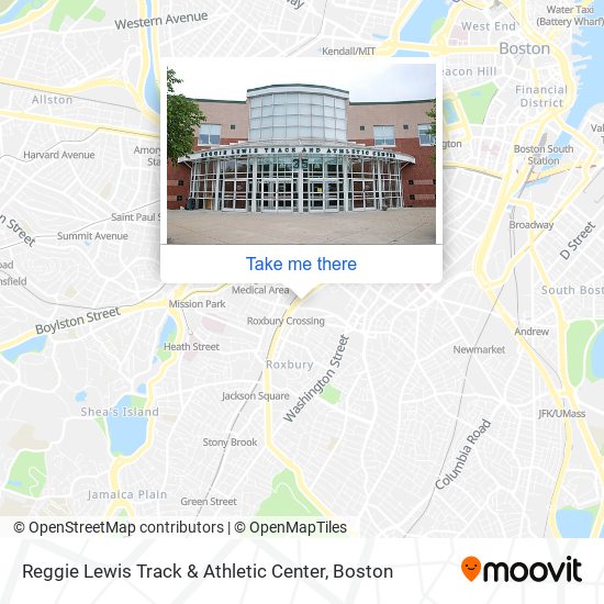 Mapa de Reggie Lewis Track & Athletic Center