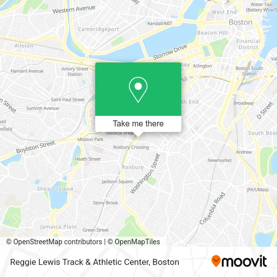 Mapa de Reggie Lewis Track & Athletic Center