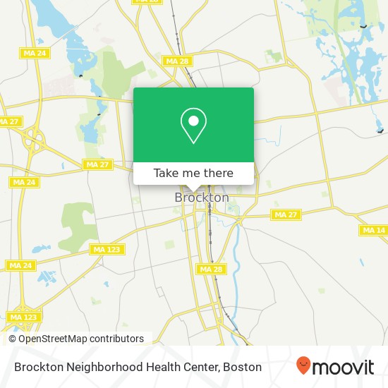 Brockton Neighborhood Health Center map