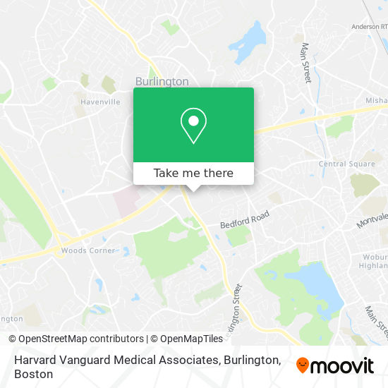 Harvard Vanguard Medical Associates, Burlington map