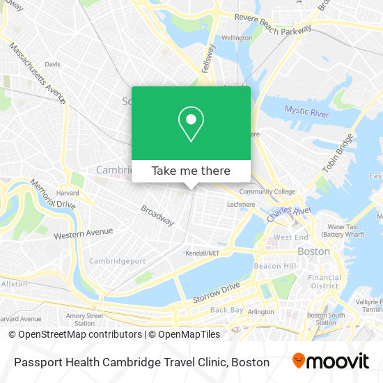 Mapa de Passport Health Cambridge Travel Clinic