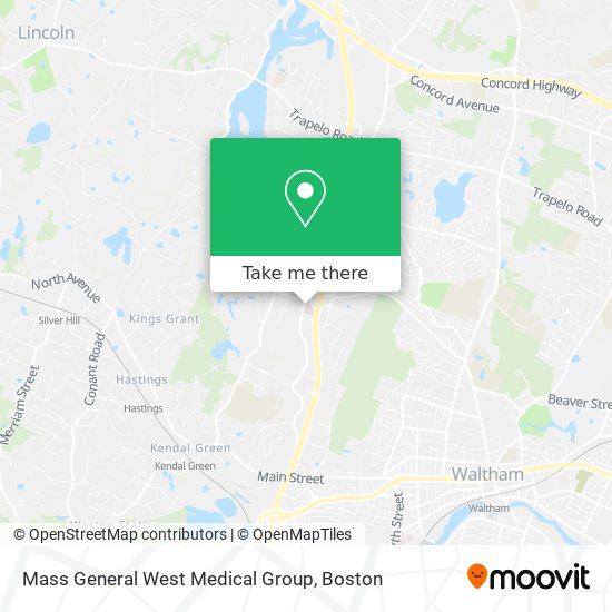 Mapa de Mass General West Medical Group