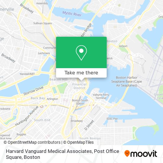 Mapa de Harvard Vanguard Medical Associates, Post Office Square