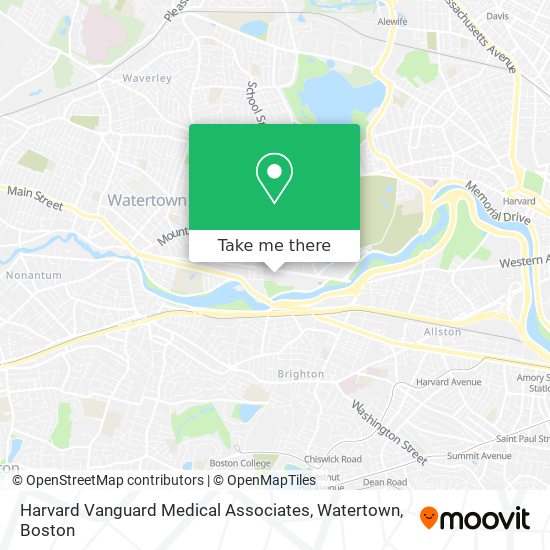 Harvard Vanguard Medical Associates, Watertown map
