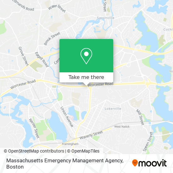 Mapa de Massachusetts Emergency Management Agency