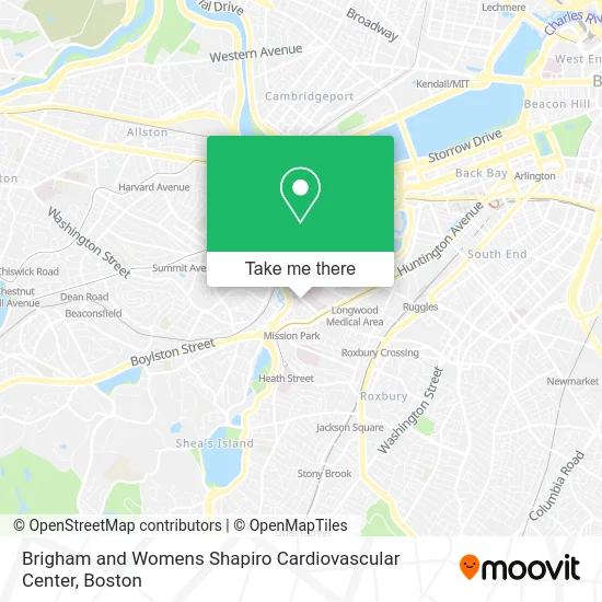 Brigham and Womens Shapiro Cardiovascular Center map