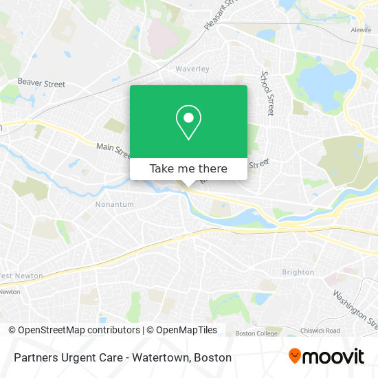 Partners Urgent Care - Watertown map