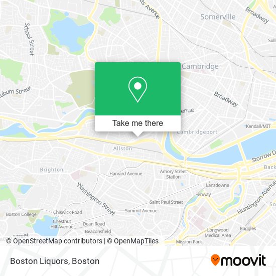 Boston Liquors map