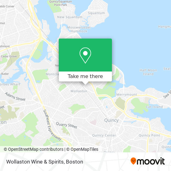 Wollaston Wine & Spirits map