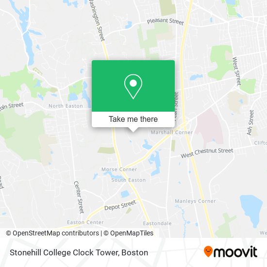 Stonehill College Clock Tower map