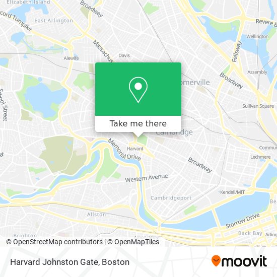 Mapa de Harvard Johnston Gate