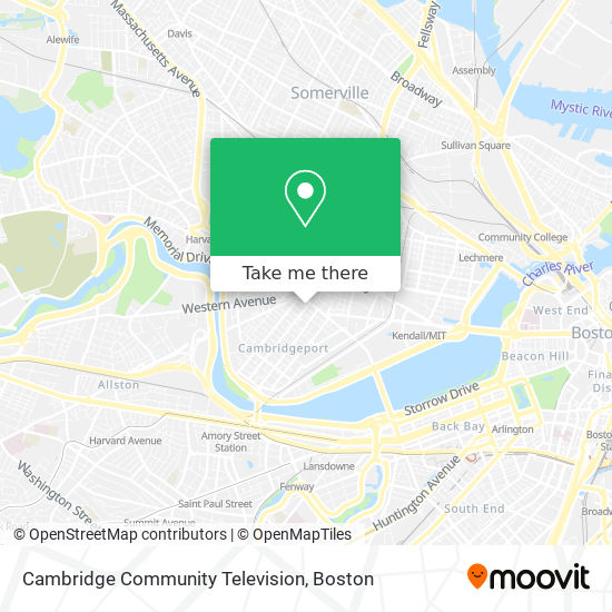 Cambridge Community Television map
