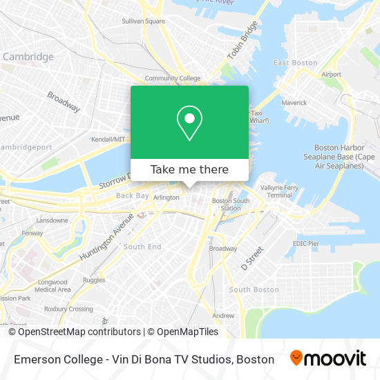 Mapa de Emerson College - Vin Di Bona TV Studios