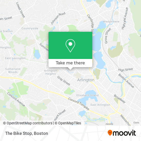 The Bike Stop map