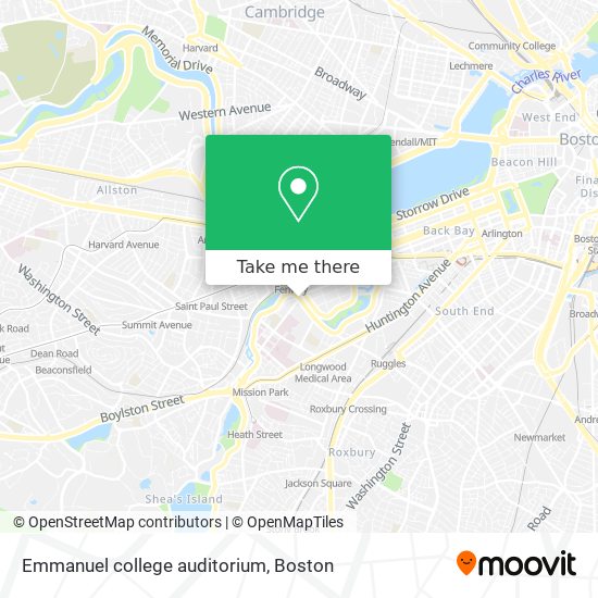 Emmanuel college auditorium map