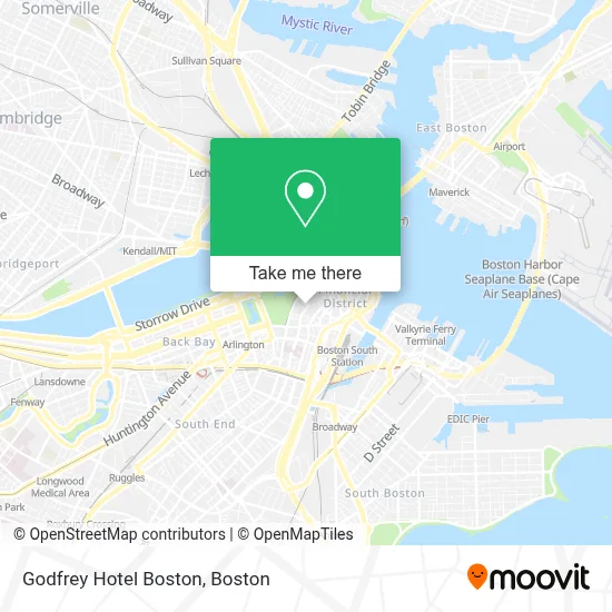Godfrey Hotel Boston map