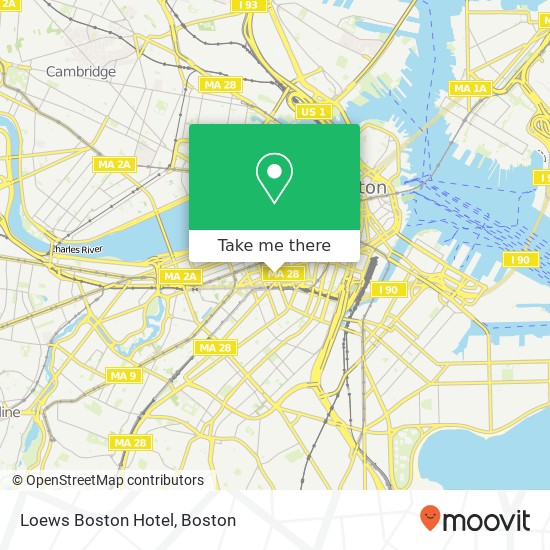 Loews Boston Hotel map