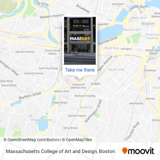 Massachusetts College of Art and Design map