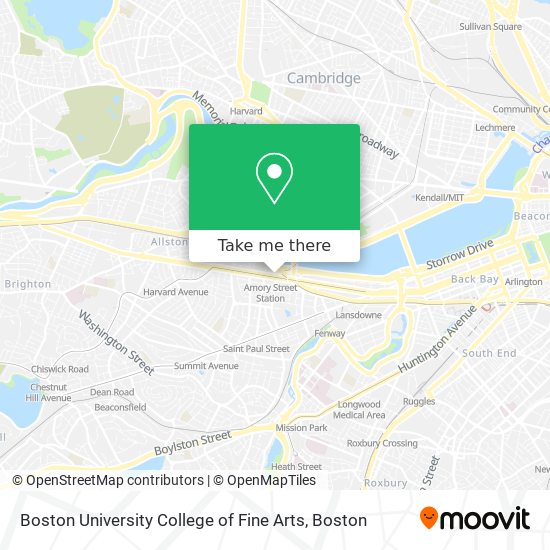 Boston University College of Fine Arts map