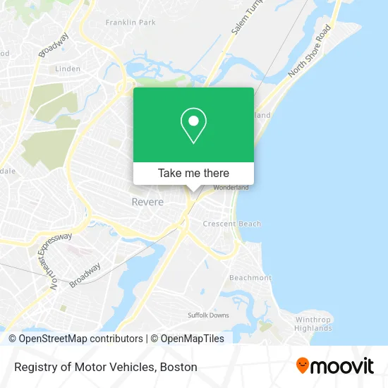 Registry of Motor Vehicles map