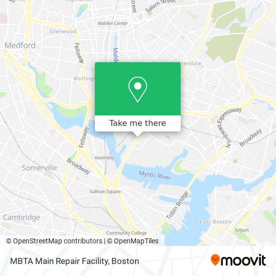 MBTA Main Repair Facility map