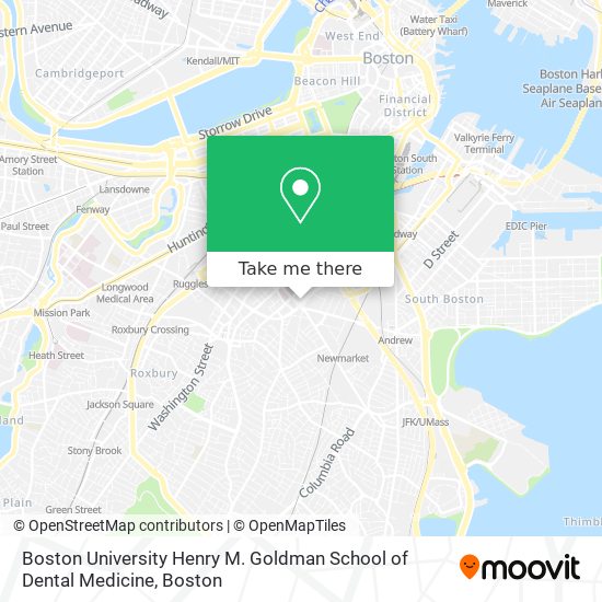 Mapa de Boston University Henry M. Goldman School of Dental Medicine