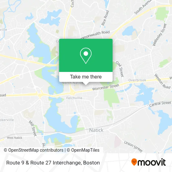 Route 9 & Route 27 Interchange map