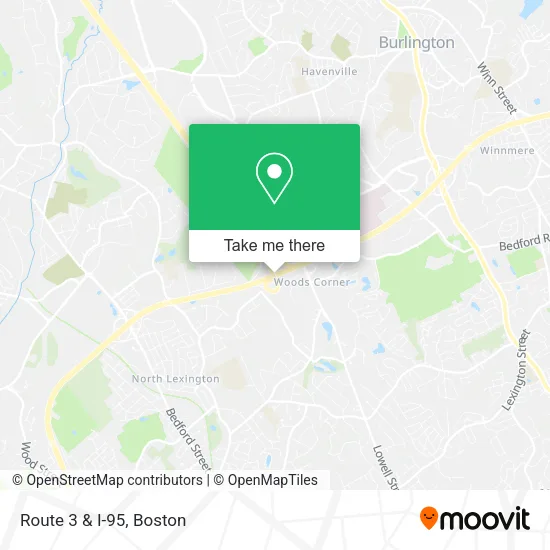 Route 3 & I-95 map