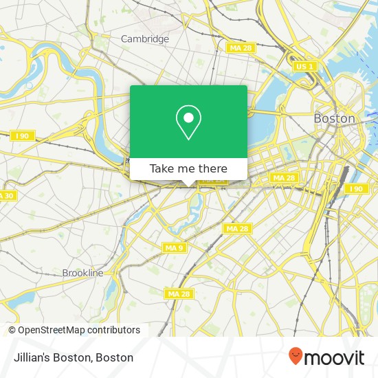 Jillian's Boston map