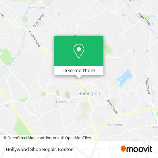 Mapa de Hollywood Shoe Repair