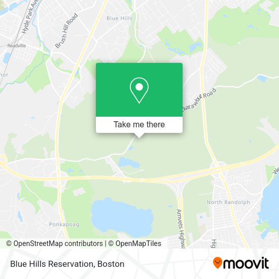 Mapa de Blue Hills Reservation
