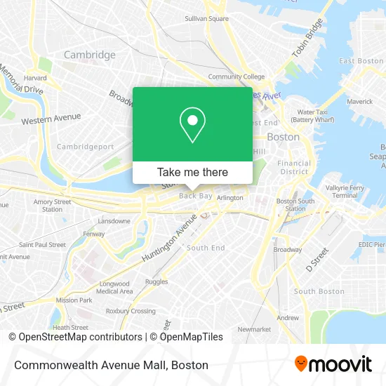 Commonwealth Avenue Mall map