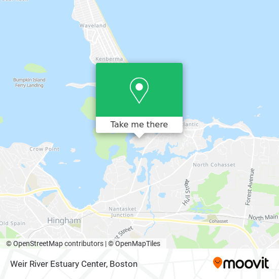 Weir River Estuary Center map