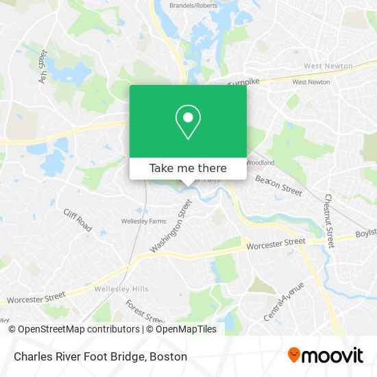 Charles River Foot Bridge map