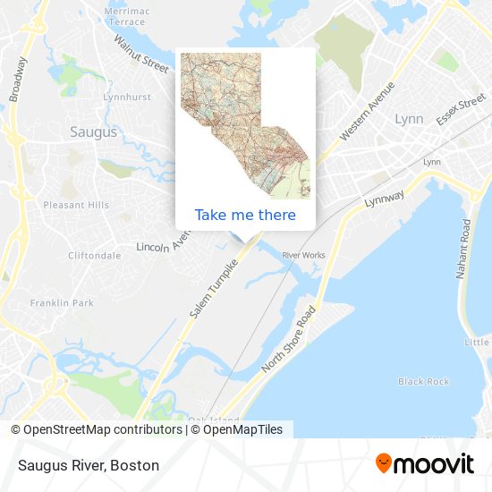 Saugus River map