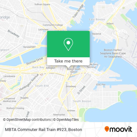 Mapa de MBTA Commuter Rail Train #923